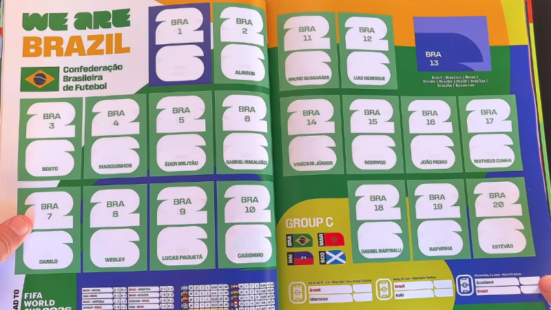 Lançado na Espanha, álbum da Copa não tem Neymar na Seleção Brasileira