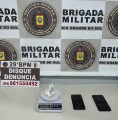 Brigada Militar de Ijuí prende dois homens em flagrante delito por Tráfico de Entorpecentes