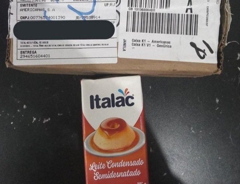 Jovem recebe caixa de leite condensado no lugar de celular comprado pela internet