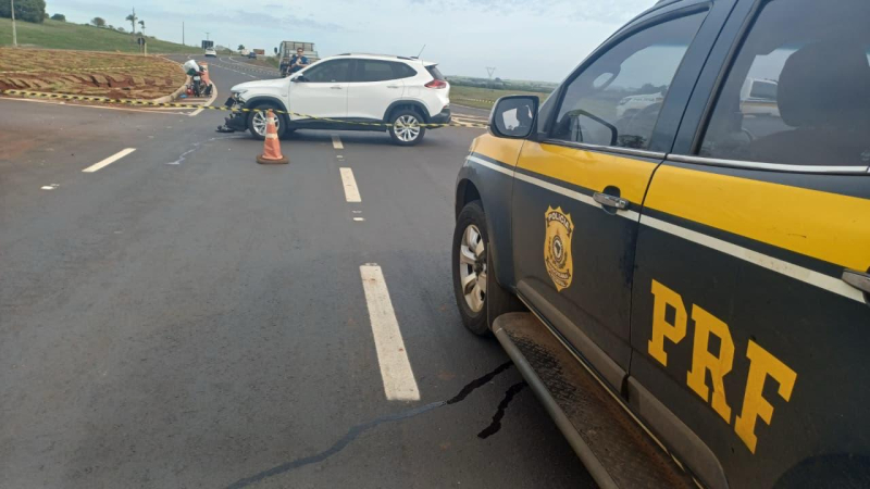 PRF atende acidente com vítima fatal no trevo de acesso a Caibaté, na BR-285