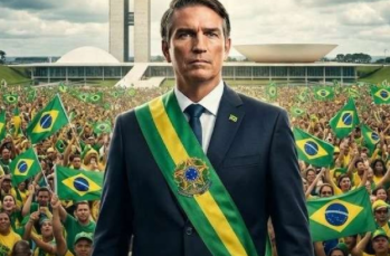 Flávio Bolsonaro divulga trailer de Dark Horse, filme com a história do pai.
