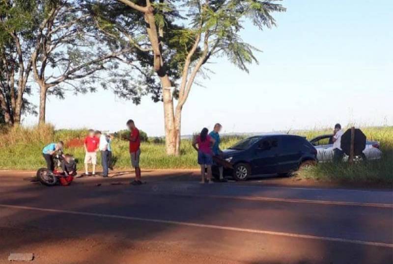 Acidente de trânsito deixa motociclista ferido em Santa Rosa 