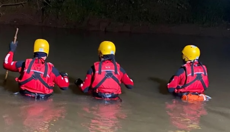 Corpo de Bombeiros localiza corpo de idosa desaparecida no Rio Glória, em Victor Graeff