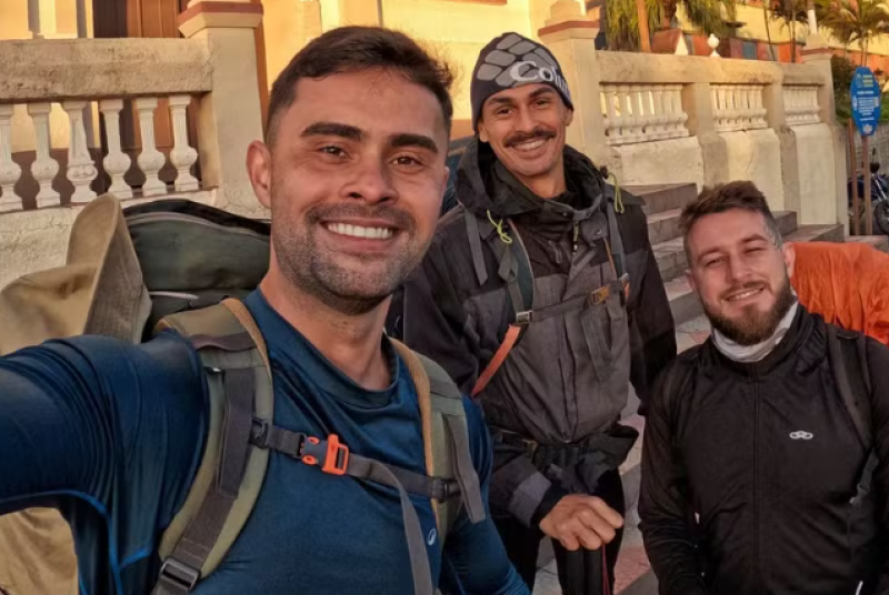Trio percorre 300 km a pé pelo RS para divulgar as belezas naturais do estado