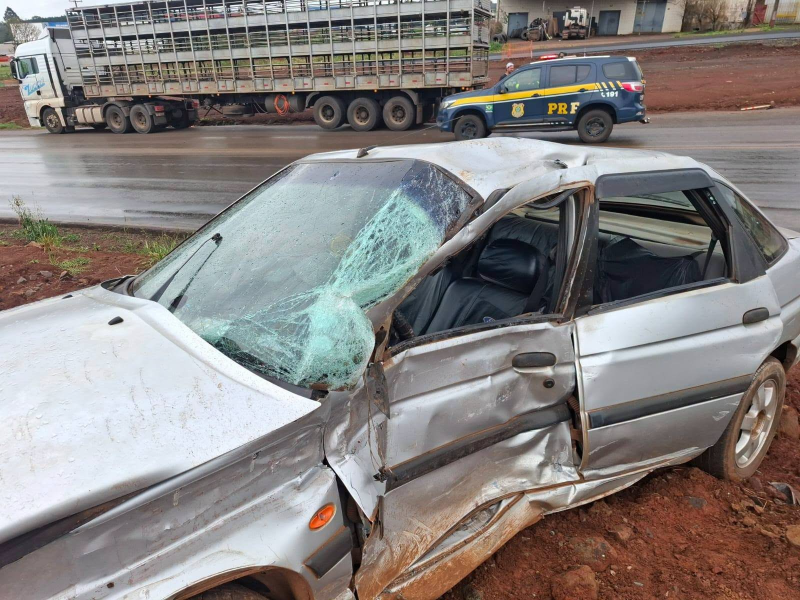 Acidente no trevo da BR-285 com a ERS-342 deixa três feridos em Ijuí