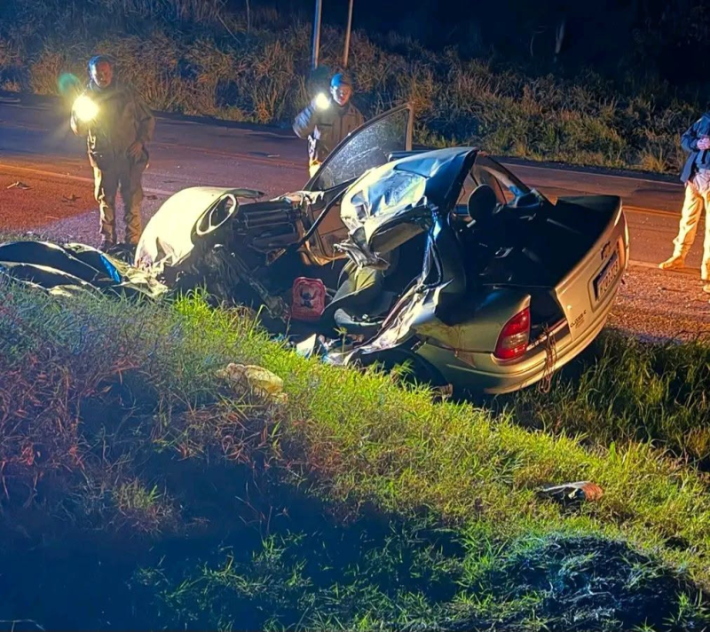 Pai e filha morrem em colisão entre carro e carreta na BR-386 em São Pedro das Missões