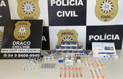 Trio é preso por venda ilegal de canetas emagrecedoras na região de Erechim