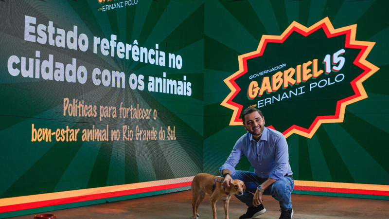 Gabriel apresenta propostas para proteção animal no RS ao lado de Bibiana Terra