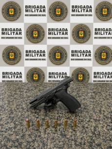 Brigada Militar apreende pistola 9 mm em Santo Ângelo