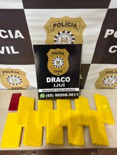 Homem é preso com mais de 10 kg de cocaína durante ação da Polícia Civil em Ijuí