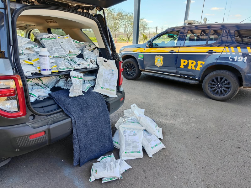 PRF apreende 200 quilos de agrotóxicos em Rosário do Sul