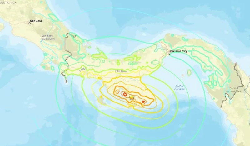 Forte terremoto de magnitude 7,7 é sentido no Panamá