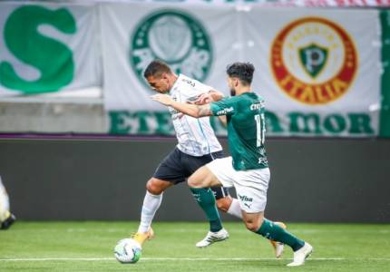 Fora de casa, Grêmio empata em 1 a 1 com o Palmeiras
